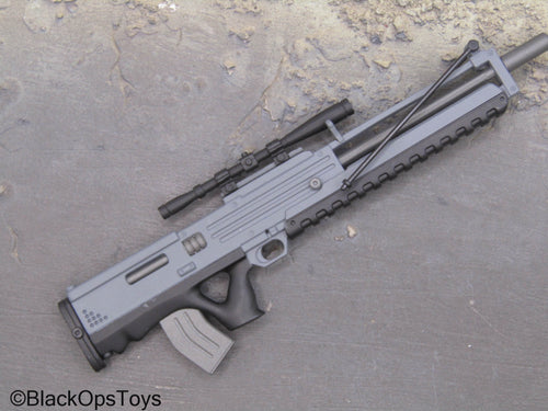 Grey Futuristic Sniper Rifle