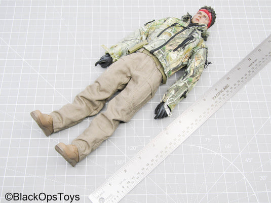 Male Full Dressed Hunting Gear Body w/Headsculpt,Pistol & Holster