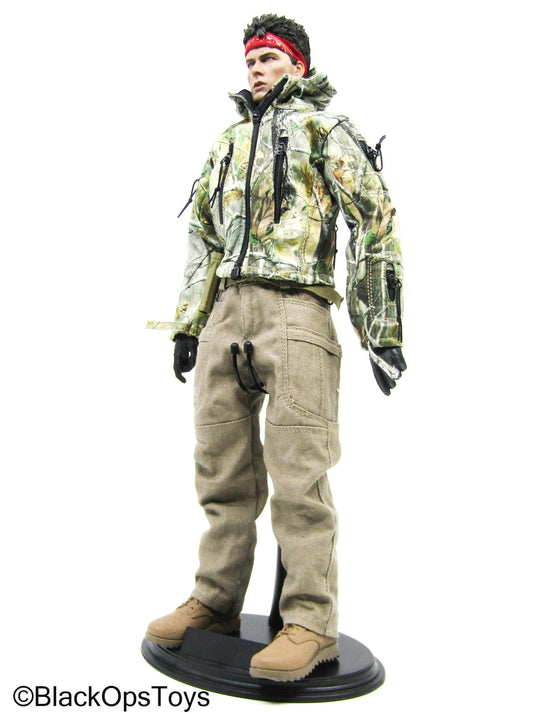 Male Full Dressed Hunting Gear Body w/Headsculpt,Pistol & Holster