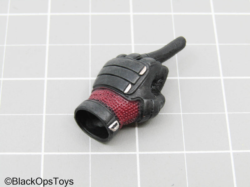 Load image into Gallery viewer, Black Gloved Middle Finger Hand in Deadpool Likeness
