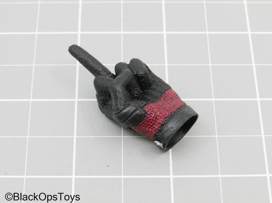 Black Gloved Middle Finger Hand in Deadpool Likeness