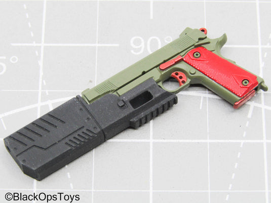 Custom OD Green 1911 Pistol