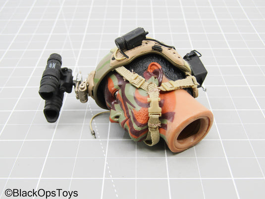 Male Headsculpt w/Multicam Camo Helmet Set (Hot Toys & Toy City)