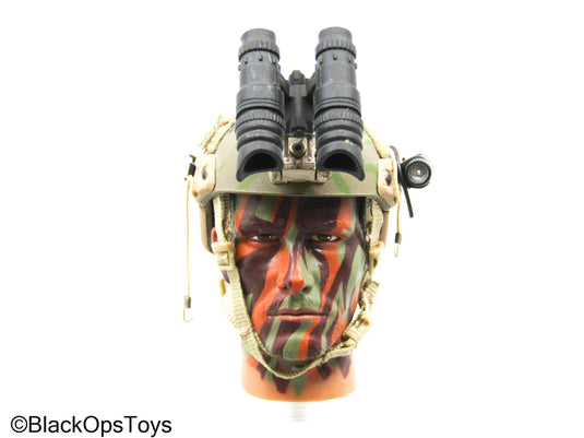 Male Headsculpt w/Multicam Camo Helmet Set (Hot Toys & Toy City)