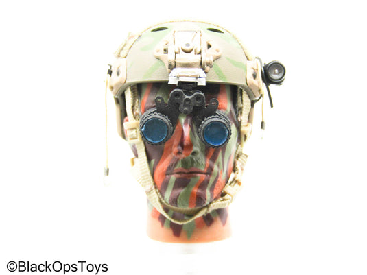 Male Headsculpt w/Multicam Camo Helmet Set (Hot Toys & Toy City)