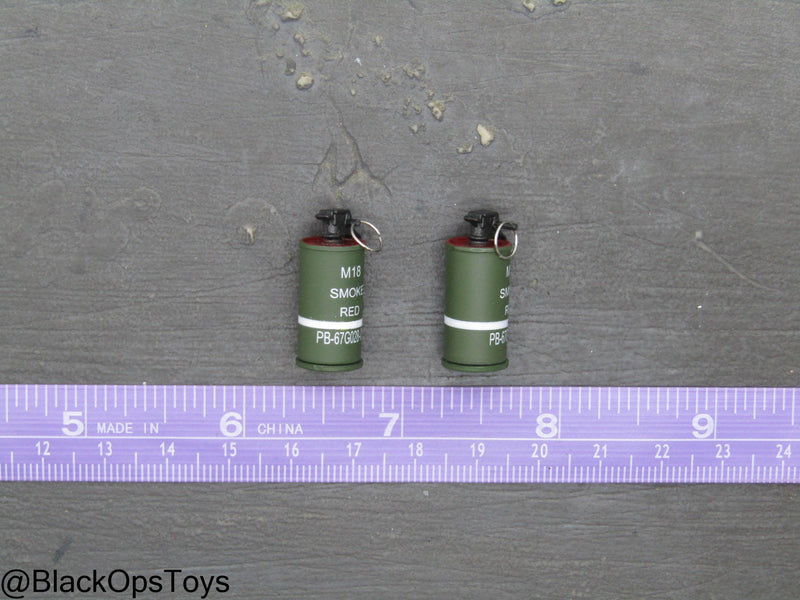 Load image into Gallery viewer, Red Smoke Grenade Set (x2)
