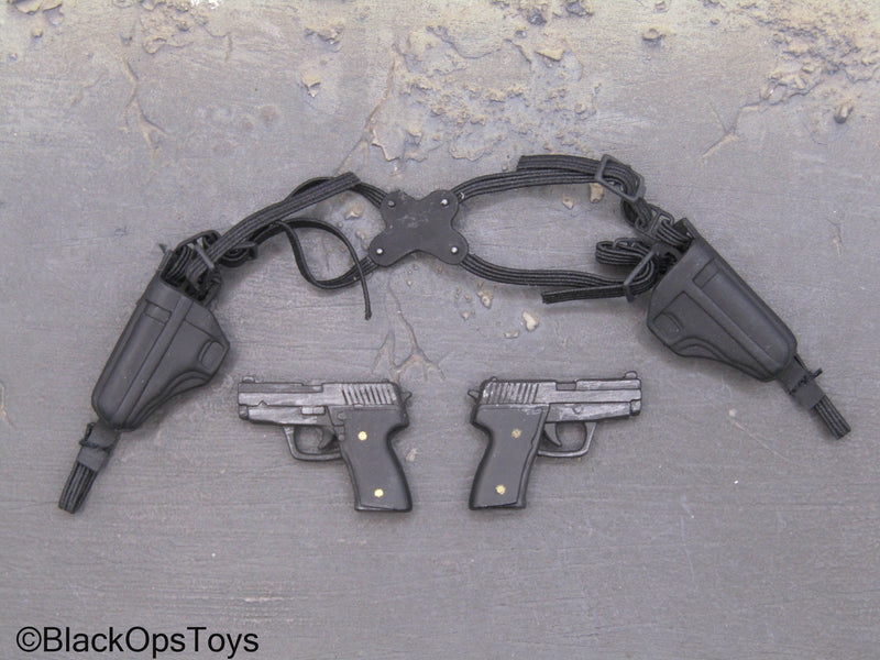 Load image into Gallery viewer, 21st Century Toys - Pistols w/Black Double Shoulder Holster
