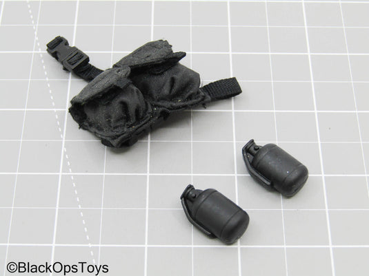 Black Drop Leg Pouch w/Grenade Set