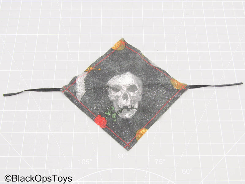 Load image into Gallery viewer, Small Black Glitter Pirate Skull Face Mask

