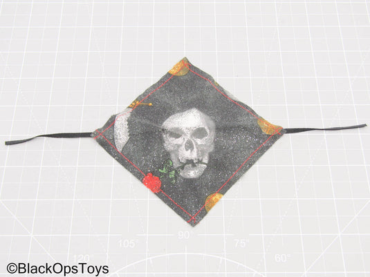 Small Black Glitter Pirate Skull Face Mask