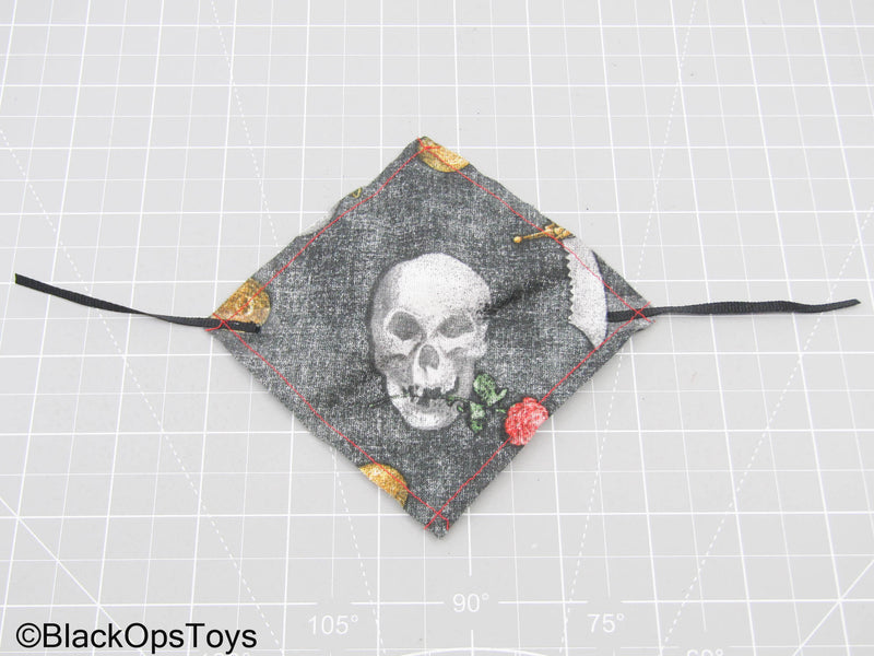 Load image into Gallery viewer, Small Black Glitter Pirate Skull Face Mask
