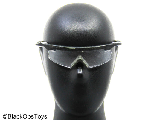Black Shooter Glasses w/Clear Lens