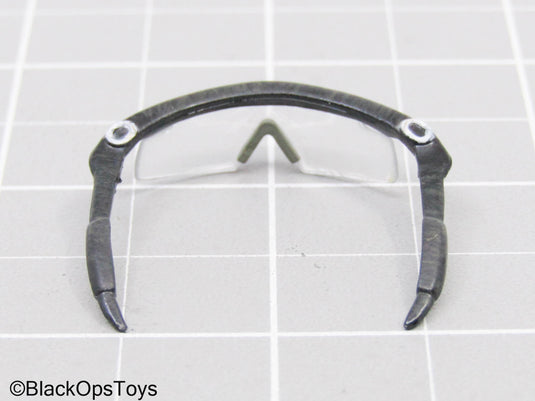 Black Shooter Glasses w/Clear Lens