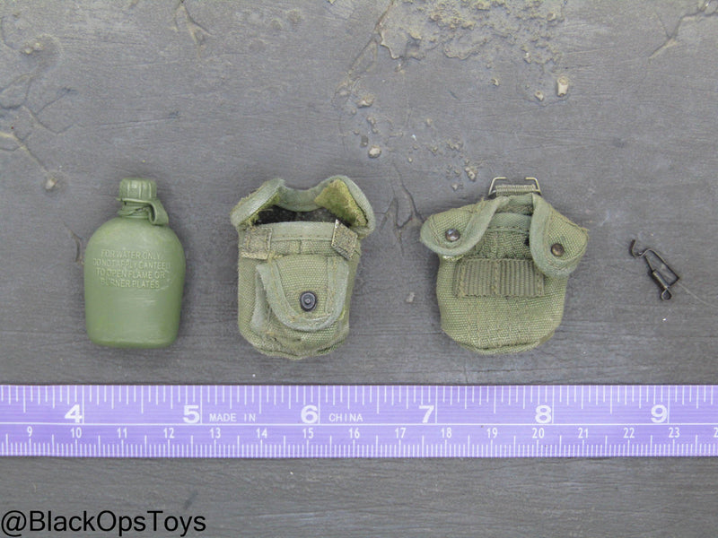 Load image into Gallery viewer, Vietnam Era Canteen w/Pouches &amp; Alice Clip
