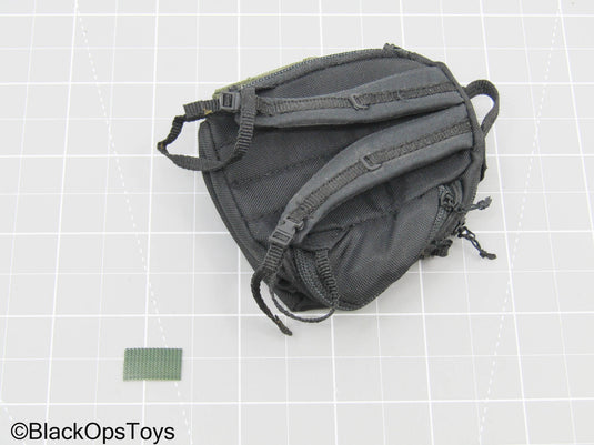 Black Tactical Backpack w/U.S. Flag Patch (Toy Soldier)