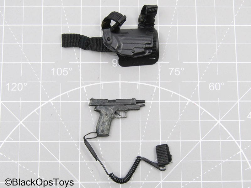 Load image into Gallery viewer, Black Pistol w/Drop Leg Holster
