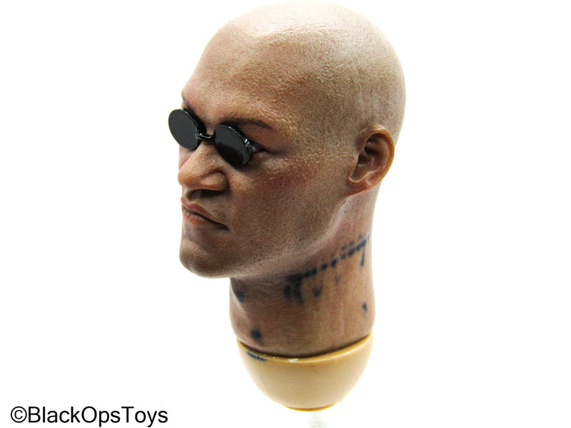 Load image into Gallery viewer, The Hacker - African American Male Head Sculpt w/Glasses (READ DESC)
