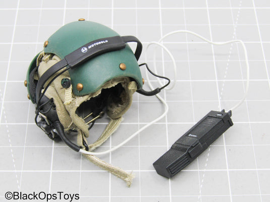 Green & Tan Helmet w/Black Radio & Headset (Hot Toys)
