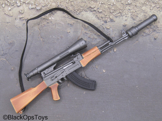 AK47 Rifle w/Scope & Suppressor