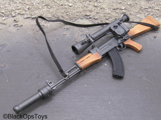AK47 Rifle w/Scope & Suppressor