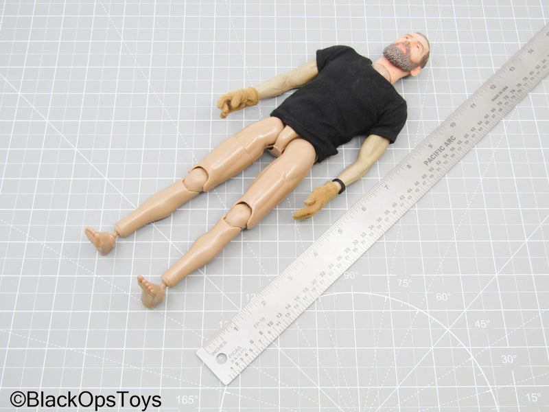 Load image into Gallery viewer, Bam 1/6 Male Base Body w/Headsculpt, Black T-Shirt, Tan Gloves, Black Watch, &amp; Feet

