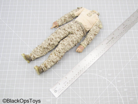 Bam 1/6 Male Dressed Body w/Tan Gloved Hands & Combat Boots