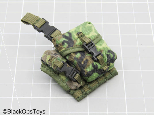 Woodland Camo MOLLE Drop Leg Pouch Set