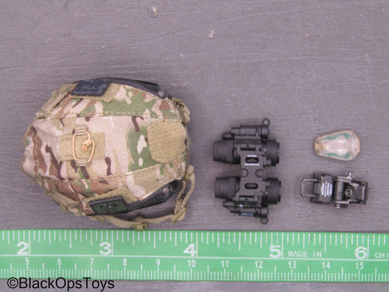 Load image into Gallery viewer, HK SDU Diver Assault Group - Multicam Camo Helmet w/NVG Set
