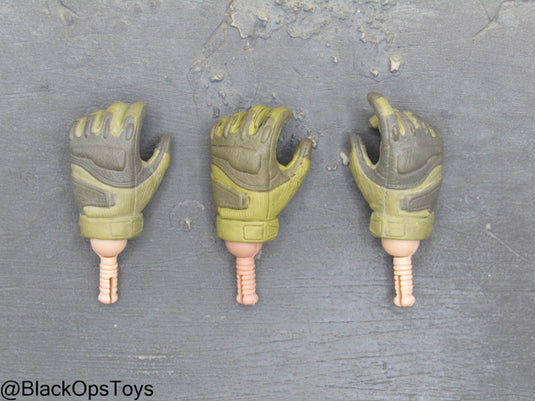 Tan Gloved Hand Set (x3)
