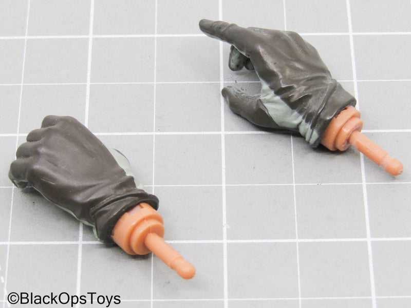 Load image into Gallery viewer, Gray Gloved Hands w/Pegs (Dragon)
