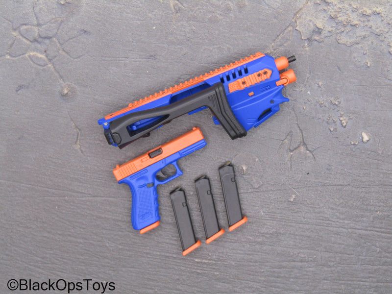 Load image into Gallery viewer, Compact Weapon Series 1 - Blue &amp; Orange 9mm Pistol Conversion Kit
