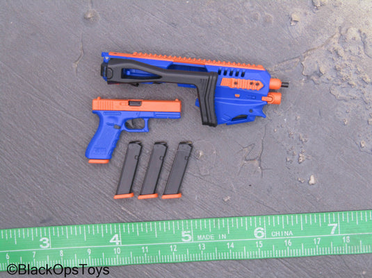 Compact Weapon Series 1 - Blue & Orange 9mm Pistol Conversion Kit