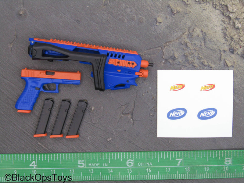 Load image into Gallery viewer, Compact Weapon Series 1 - Blue &amp; Orange 9mm Pistol Conversion Kit

