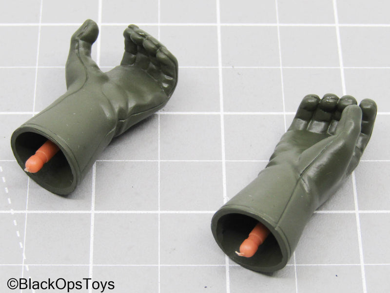 Load image into Gallery viewer, OD Green Gloved Hands w/Pegs (Dragon)
