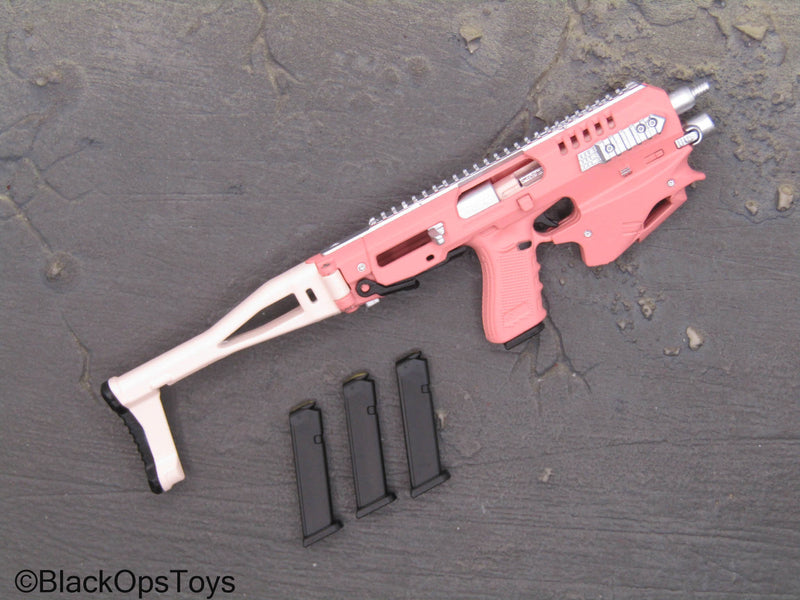 Load image into Gallery viewer, Compact Weapon Series 1 - Pink &amp; White 9mm Pistol Conversion Kit
