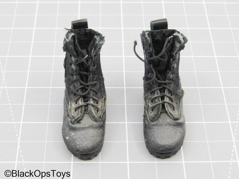 Load image into Gallery viewer, Black Combat Boots (Foot Type)
