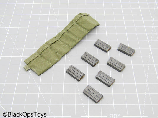 Vietnam Era OD Green Ammo Bandolier w/Mag Set