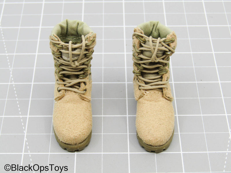 Load image into Gallery viewer, Tan Combat Boots (Foot Type)
