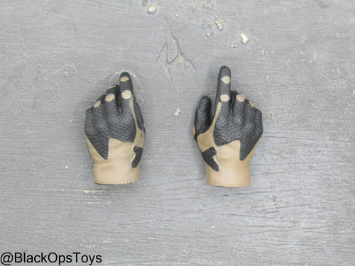 Black & Brown Gloved Hand Set