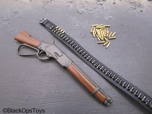 Western Set - Modified Winchester Rifle w/Black Gun Belt & Shells
