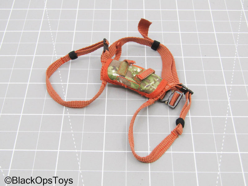 Load image into Gallery viewer, Orange &amp; Multicam Camo Drop Leg Pouch
