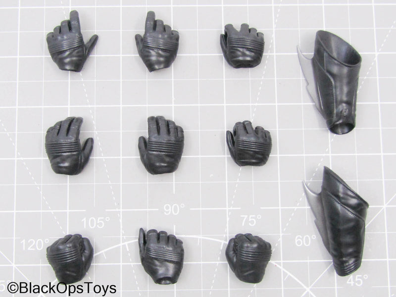Load image into Gallery viewer, Batman Forever - Black Forearm Gauntlets w/Gloved Hand Lot (x9)
