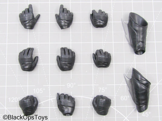 Batman Forever - Black Forearm Gauntlets w/Gloved Hand Lot (x9)