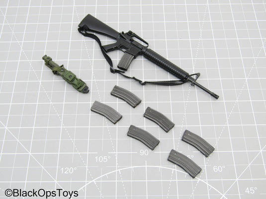 Kuwait 1991 - USMC - M16A2 Assault Rifle w/M9 Bayonet, Scabbard Belt, & Mag Set