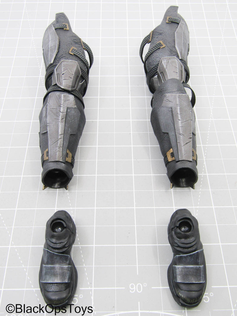 Load image into Gallery viewer, Batman Tactical Batsuit - Black Boots w/Leg Plates (Peg Type)
