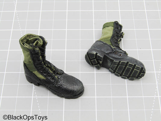 Kuwait 1991 - USMC - OD Green Panama Jungle Combat Boots (Foot Type)
