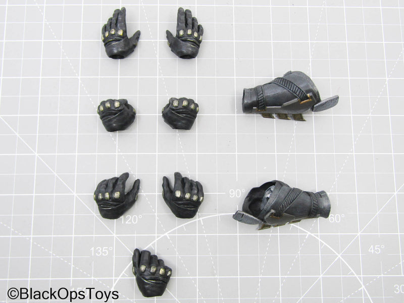 Load image into Gallery viewer, Batman Tactical Batsuit - Gauntlets w/Pegs &amp; Gloved Hand Lot
