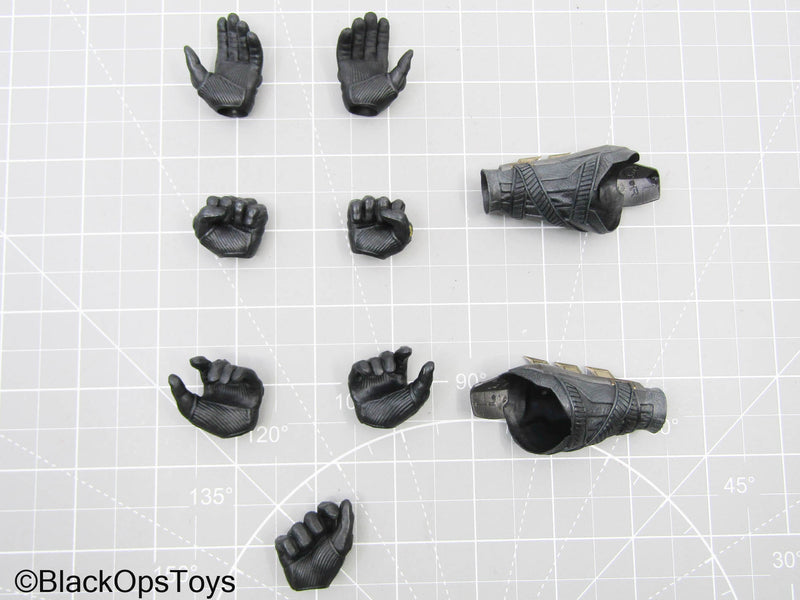 Load image into Gallery viewer, Batman Tactical Batsuit - Gauntlets w/Pegs &amp; Gloved Hand Lot
