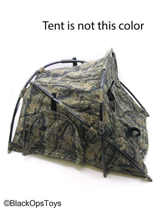 Camo Tent w/Poles, Carry Pack & Sleeping Bag