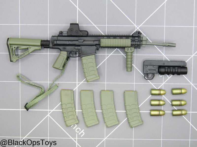 Load image into Gallery viewer, GI JOE - First Sergeant Duke - Black &amp; Green M4 w/Grenade Launcher
